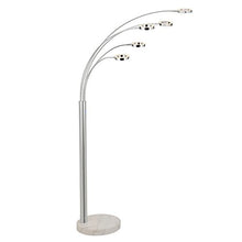 Load image into Gallery viewer, CO-Z Bright LED Floor Lamp with 5 Lights, Modern Dimmable Task Standing Light Fixture with Stable Marble Base for Living Room Office, Contemporary Touch Arch Pole Lamp with Five Adjustable Heads