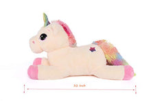 Load image into Gallery viewer, Toys Studio Big Unicorn Stuffed Animal Soft Large Unicorn Plush Pillow Toy Gift for Girls Boys (Pink, 32 '')