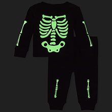 Load image into Gallery viewer, The Children's Place Baby and Toddler Halloween Snug Fit Cotton One Piece Zip Up Pajamas, Glow Skeleton, 2T