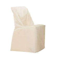 Load image into Gallery viewer, SureFit Home Décor SF13961 Cotton Duck Fabric Folding Chair Cover, Relaxed Fit, Machine Washable, One Piece, Natural Color