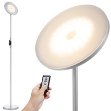 Load image into Gallery viewer, 2PCS, 1Silvery Grey+1Black, JOOFO Floor Lamp,30W/2400LM Sky LED Modern Torchiere 3 Color Temperatures Super Bright Floor Lamps-Tall Standing Pole Light with Remote & Touch Control
