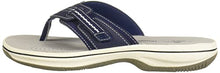 Load image into Gallery viewer, Clarks Women's Brinkley Jazz Flip Flop, Navy Synthetic, 8 M US