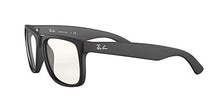 Load image into Gallery viewer, Ray-Ban Unisex-Adult RB4165 Justin Everglasses, Rubber Black/Clear, 55 mm