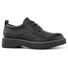 Load image into Gallery viewer, Hawkwell Women's Lace-Up Platform Oxford Shoes, Black PU, 7.5 M US
