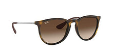 Load image into Gallery viewer, Ray-Ban Women's RB4171 Erika Sunglasses, Dark Rubber Tortoise/Brown Gradient, 54 mm