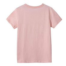 Load image into Gallery viewer, UNACOO Unisex Kids 2 Packs 100% Cotton Short Sleeve Crewneck T-Shirt for Boys and Girls (Age 3-12 Years)(Pink+White Stripe,xs(3-4Y))