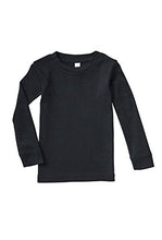 Load image into Gallery viewer, RABBIT SKINS 100% Combed Ringspun Cotton Toddler Long Sleeve Baby Rib Pajama Top, Black, 3T