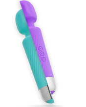 Load image into Gallery viewer, Personal Wand Massager for Men and Women - 20 Vibration Modes & 8 Speeds. Rechargeable Hand Held Massager (Mint)