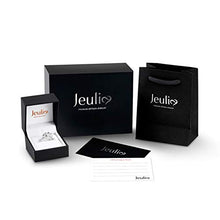 Load image into Gallery viewer, Jeulia 4.37 Carat Engraved Pricess Cut Cubic Zirconia Engagement Ring Diamond Wedding Bands for Women CZ Solitaire Sterling Silver Anniversary Bridal Promise Rings Set (8)