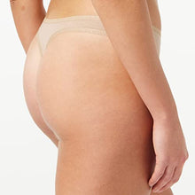 Load image into Gallery viewer, Iris & Lilly Women's Cotton Thong Underwear, Pack of 5, Medium Beige, X-Large