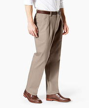 Load image into Gallery viewer, DOCKERS Men's Classic Fit Signature Khaki Lux Cotton Stretch Pants-Pleated (Regular and Big & Tall), timber wolf, 38W x 32L