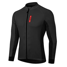 Load image into Gallery viewer, Cycling Jersey for Men, Long Sleeve 1/4 or Full Zip Mountain Road Bike Bicycle Shirts Riding MTB Top with 3 Rear Pocket (Black-Short Sleeve, Medium)