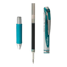 Load image into Gallery viewer, Pentel Gel Ink Pen, Retractable Gel Pen Metal Tip, 12 Pack, 0.7mm, Medium Point, Turquoise Blue (BL77-S3)