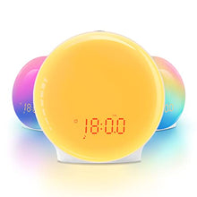 Load image into Gallery viewer, Sunrise Alarm Clock, Wake Up Light Full Screen, Fluent Color No Shadow, 320 Lux Sunrise Simulation, Digital Alarm Clock for Bedrooms Radio Heavy Sleepers Adults Kids, 8 Nature Sounds & Snooze(1Pack)