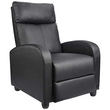 Load image into Gallery viewer, Homall Recliner Chair Padded Seat Massage PU Leather for Living Room Single Sofa Recliner Modern Recliner Seat Club Chair Home Theater Seating (Black)