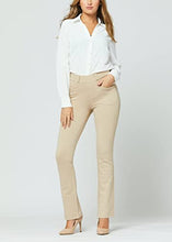 Load image into Gallery viewer, Premium Women's Stretch Dress Pants - Wear to Work - Ponte Treggings - Slim Leg with Buttons - White - M