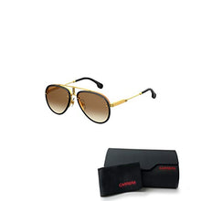 Load image into Gallery viewer, Carrera Glory 02M2/86 58M Black Gold/Black Brown Green Aviator Sunglasses For Men For Women+FREE Complimentary Eyewear Care Kit