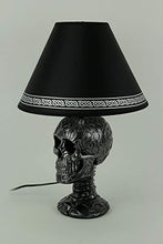 Load image into Gallery viewer, Light of Wisdom Gothic Tribal Skull Table Lamp with Shade