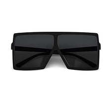Load image into Gallery viewer, CHAUOO Ultralight Square Oversized Sunglasses Classic Fashion Style 100% UV Protection for Women Men (Black)