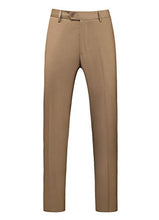 Load image into Gallery viewer, UNINUKOO Mens Pants Slim Fit Solid Color Dress Business Wedding Suit Pants US Size 38 GrassGreen