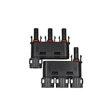 Load image into Gallery viewer, Trisinger Solar Branch Connector IP68 Waterproof 1500V Solid Copper Terminal 3male1female and 3female 1male, 1 Pairs (3 to 1)