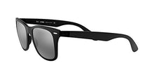Load image into Gallery viewer, Ray-Ban Unisex-Adult RB4195 Wayfarer Liteforce Sunglasses, Matte Black/Grey Gradient Mirror, 52 mm