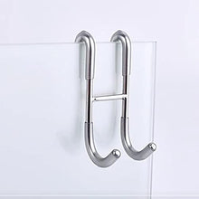 Load image into Gallery viewer, Gmtglla Shower Glass Door Hook,304 Stainless Steel Towel Hook for Bathroom Frameless Glass Shower Door Rack, Shower Squeegee Hooks (Silver-1 Pack)