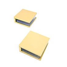 Load image into Gallery viewer, Ranbo 2 PCS 304 Stainless Steel Square Frameless Glass Clamp Connector/Shower Door Fixed Panel/Glass-to-Glass Corner Clamp,for 5/16 to 1/2 (8 to12 mm) Glass Thickness (0 Degree)