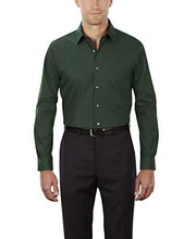 Load image into Gallery viewer, Van Heusen mens Regular Fit Poplin Solid Dress Shirt, Dark Leaf, 15.5 Neck 36 -37 Sleeve Medium US