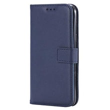 Load image into Gallery viewer, Leather Wallet Phone Case for Samsung Galaxy J3 V/J 3 2016/J36V/Sky/Express Prime/Amp Prime with Credit Card Holder Slot Kickstand Cover and Cell Accessories Glaxay Sol J3V J36 J320V J320A Cases Blue