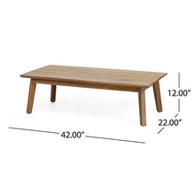 Load image into Gallery viewer, CHRISTOPHER KNIGHT HOME Burchett Outdoor 4pc Chat Set - Acacia Wood and Wicker - Teak/Mixed Brown/Beige