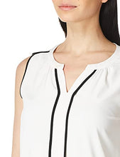 Load image into Gallery viewer, Calvin Klein Women's Top Blouse, Eggshell/Black, XL