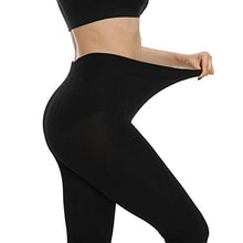 Load image into Gallery viewer, WiliW Women's Black Footed Tights Opaque Control Top Hold & Stretch 1 Pairs M