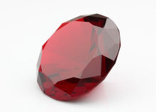 Load image into Gallery viewer, Trolleyshop 1pc Big 60mm Deep Ruby Red 60mm Cut Glass K9 Crystal Giant Diamond Shaped Decoration Jewel Paperweight Wedding Favors, Home Decor, Amazon Shipping