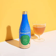 Load image into Gallery viewer, Sunwink Detox Ginger Sparkling Tonic 12 Pack | Organic, non-alcoholic drink with plant-based ingredients for relaxation and digestion support | (12 oz)