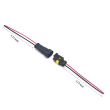 Load image into Gallery viewer, Automotive Electrical Connectors kit 1/2/3/4 Pin Waterproof Electric Wire Connector plugs Battery Terminal Connectors socket 1.5mm Series Wire Harness 16 AWG Pack of 13