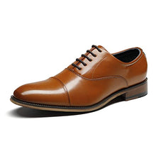 Load image into Gallery viewer, Bruno Marc Mens Lace Up Soft Cap-Toe Formal Dress Shoes, 2/Brown - 10 (Oxford)