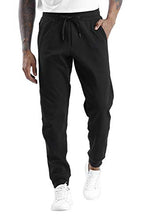 Load image into Gallery viewer, THE GYM PEOPLE Men's Fleece Joggers Pants with Deep Pockets Athletic Loose-fit Sweatpants for Workout, Running, Training (Small, Fleece Lined-Black)