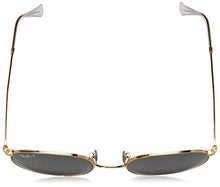 Load image into Gallery viewer, Ray-Ban RB3447 Round Metal Sunglasses, Gold/Black Polarized, 53 mm