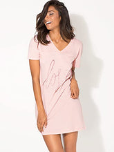 Load image into Gallery viewer, Smart & Sexy Women's V-Neck Oversized Sleep Shirt, Blushing Rose (Love), S
