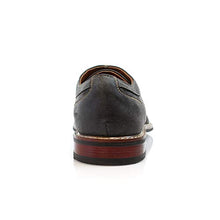 Load image into Gallery viewer, Ferro Aldo Phillip MFA19312 Mens Classic Brogue Wingtip Perforated Oxford Derby Dress Shoes (6.5, Grey Plaid, 6.5)