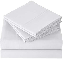 Load image into Gallery viewer, King Bed Sheet Set, 6 PC Super Soft Microfiber Bedding Set, Wrinkle & Fade Resistant Sheet Set, Hotel Quality Fits Mattress Up to 14'' Deep Pocket, White
