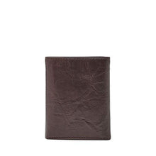 Load image into Gallery viewer, Fossil Men's Neel Leather Trifold with Id Window Wallet, Brown