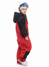 Load image into Gallery viewer, BUMDEEP Kid's Girls Boys One Pieces Ski Suits Jumpsuits Snowsuits Snowboard Waterproof Jackets (Red ,125cm)