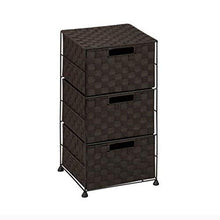 Load image into Gallery viewer, Honey-Can-Do OFC-03714 Double Woven 3-Drawer Storage Organizer Chest, Espresso Brown, 12.01L x 12.01W x 24.02H