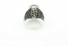 Load image into Gallery viewer, KAR 925K Stamped Sterling Silver Agate (Aqeeq) Ottoman Men's Ring K51C (8)