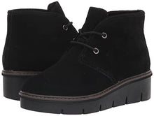 Load image into Gallery viewer, Clarks Women's Airabell Ankle Chukka Boot, Black Suede, 8.5 Wide