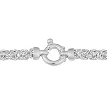 Load image into Gallery viewer, Kooljewelry Sterling Silver 6.5 mm Byzantine Link Bracelet (8.5 inch)