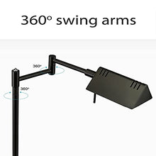 Load image into Gallery viewer, O'Bright LED Pharmacy Floor Lamp and Table Lamp Bundle, 12W LED, Full Range Dimming, 360 Degree Swing Arms, Reading Lamp, Task Lamp for Craft Work and Sewing, Black