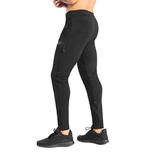 Load image into Gallery viewer, ZENWILL Mens Zip Workout Pants with Front Pocket Gym Joggers Men Casual Athletic Sweatpants(Small,Black)